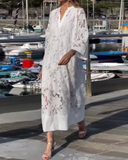 Vestido Longo com Bordado Esther