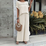 Conjunto de Manga Curta e Calças Largas Karine