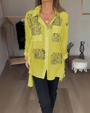 Camisa de Algodão com Botão Lela