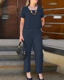 Conjunto Com Gola Quadrada Cássia