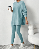 Conjunto de Malha Canelada Luiza