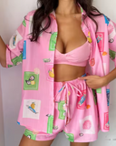 Conjunto com Mangas Curtas Samira