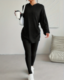 Conjunto de Malha Canelada Luiza