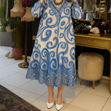 Vestido com Decote Elisa - Manga Rosa