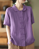 Camisa de Lapela Dupla Vânia