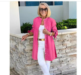 Camisa Elegante Cecilia - Manga Rosa