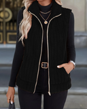 Colete Fleece Canelado Angélica