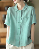 Camisa de Lapela Dupla Vânia