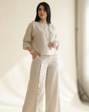 Conjunto com Calça de Botões Suzane