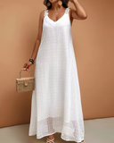 Vestido Maxi com Renda Branco