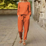 Conjunto Calça e Blusa Siena Manga Longa - Manga Rosa