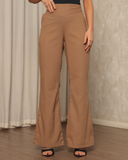 Calça Linho Flare Mariana - Coleção Nuvem Brasileira