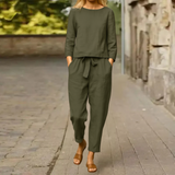 Conjunto Calça e Blusa Siena Manga Longa - Manga Rosa