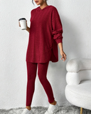 Conjunto de Malha Canelada Luiza