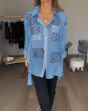 Camisa de Algodão com Botão Lela