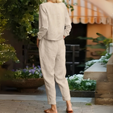 Conjunto Calça e Blusa Siena Manga Longa - Manga Rosa