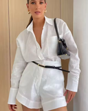 Conjunto Com Botão e Bolsos Victória