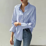 Blusa com listras azuis Valentina