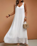 Vestido Maxi com Renda Branco